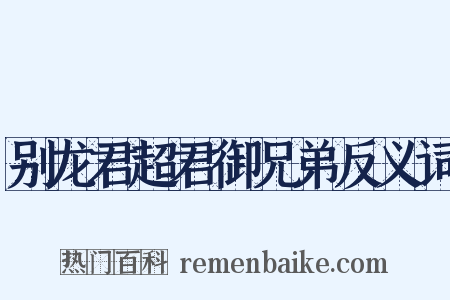 别龙君超君御兄弟反义词是什么意思的图片